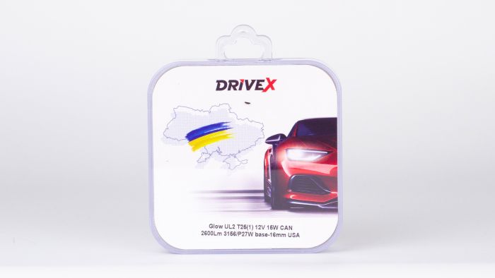 Світлодіоди в габаритні вогні. Підсвітку номера та салона DriveX Glow UL2 T25(1) 12V 15W CAN 2600Lm 3156/P27W base-16mm USA к-т.