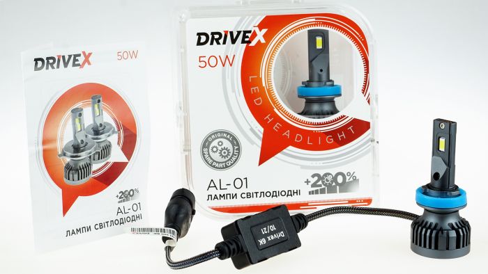 LED лампи автомобільні DriveX AL-01 H11 6000K LED 50W CAN 12В