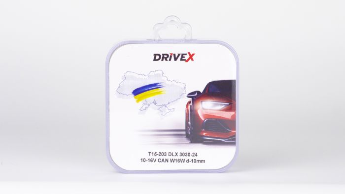 Світлодіоди в габаритні вогні. Підсвітку номера та салона DriveX T15-203 DLX 3030-24 10-16V CAN W16W d-10mm к-т.