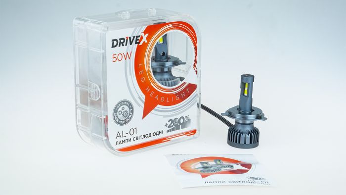 LED лампи автомобільні DriveX AL-01 H4 H/L 6000K LED 50W CAN 12В