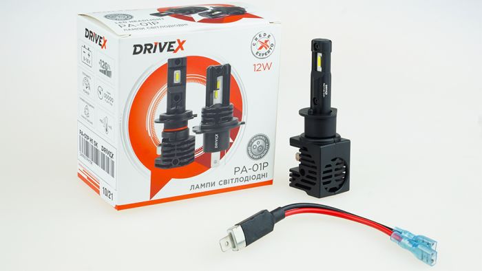 LED лампи автомобільні DriveX PA-01P H11 5000K LED 12W 9-32V