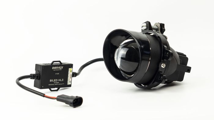 Світлодіодна лінза у фари DriveX FOG BiLED HL3 Toyota 3Color 3.0" 3/4.3/6K 3-колірна